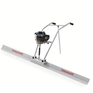 Concrete Power Screed Finishing Float 4 ft. Blade Board and 37.7cc Gas Vibrating Motor Tool