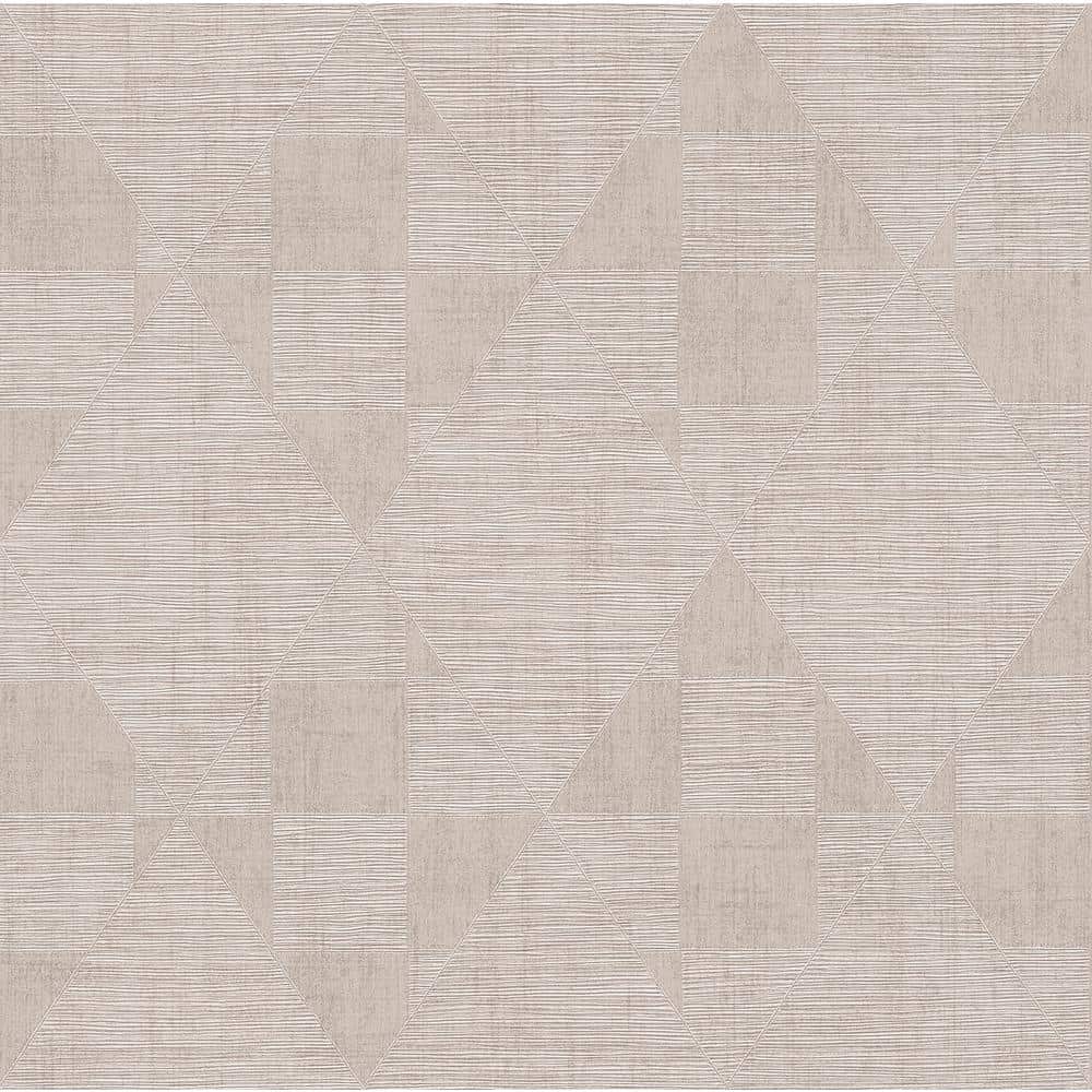 Blush and Grey Geometric Vinyl Wallpaper