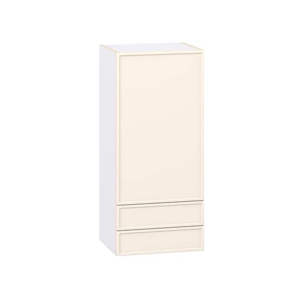 Fairview 18 in. W x 14 in. D x 40 in. H Slim Shaker Assembled Wall Kitchen Cabinet with 2-Drawers in Washed Linen
