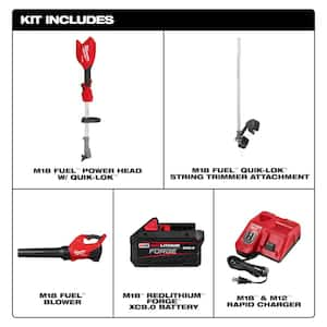 M18 FUEL 18-Volt 16 in. Brushless Cordless Electric QUIK-LOK String Trimmer/Blower Combo Kit w/8.0 Battery (2-Tool)