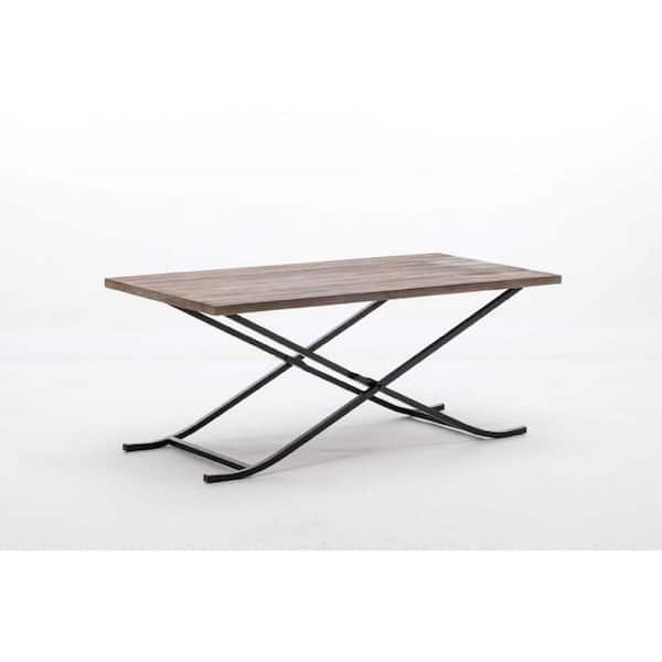 Boraam Miriam 48 in. Weathered Brown Large Rectangle Wood Coffee Table
