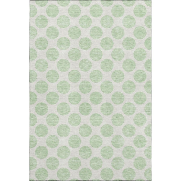 Mayfield Premium Machine Washable Abstract AMF980 Mint 2 ft. 6 in. x 3 ft. 10 in. Area Rug