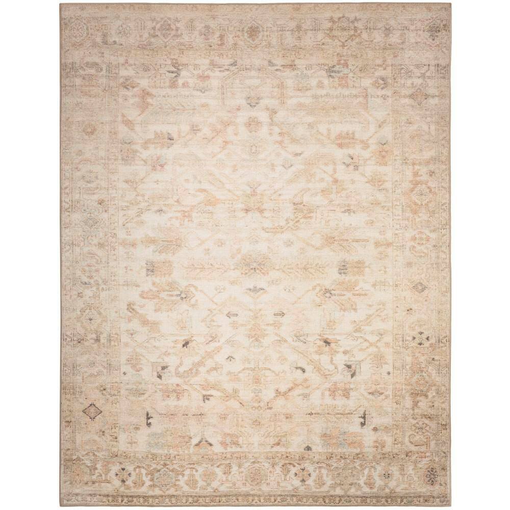 Vintage Washables Beige 8 ft. x 10 ft. Medallion Traditional Area Rug price history on PriceWatchPro