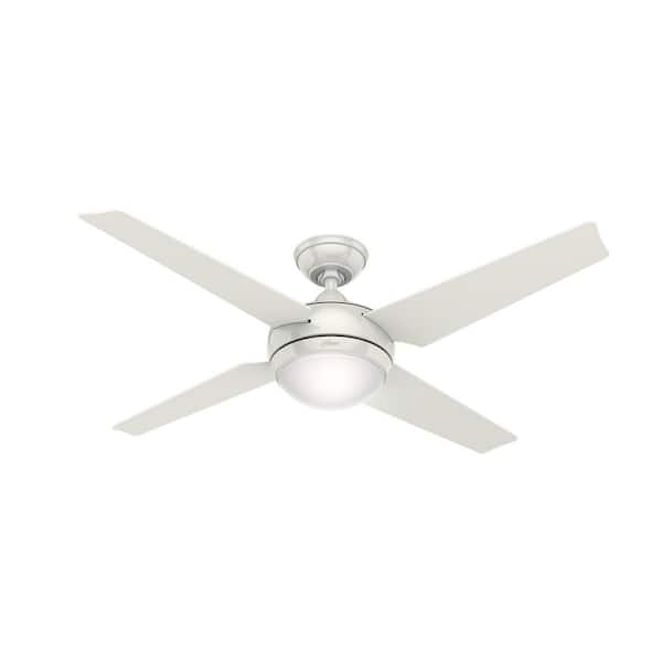 Sonic 52 inch White Indoor Ceiling Fan with LED Light Kit and Handheld Remote