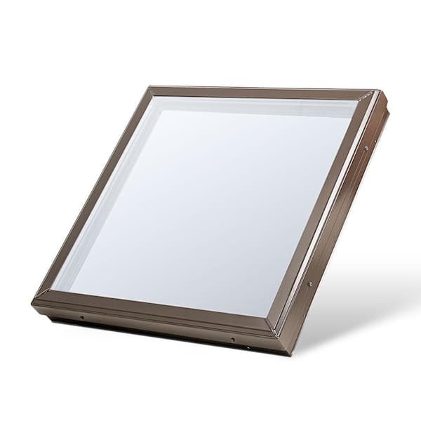22 1/4 in x 22 1/4 in. Fixed Curb Mount Skylight with Dual Pane Tempered HP Low-E Over Clear Tempered Glass