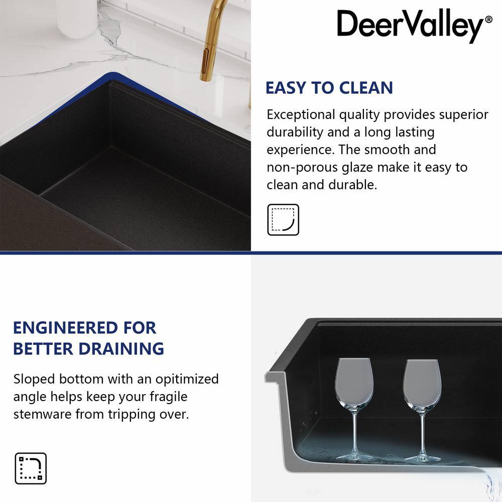 30-Inch Dark Brown Stainless Steel Farmhouse Drop-In Sink