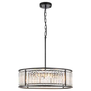 Jim Black 19.68 In. Modern 4-Light Crystal Drum Chandelier