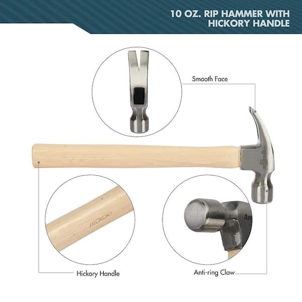 10 oz. Ripping Claw Hammer with Hickory Handle