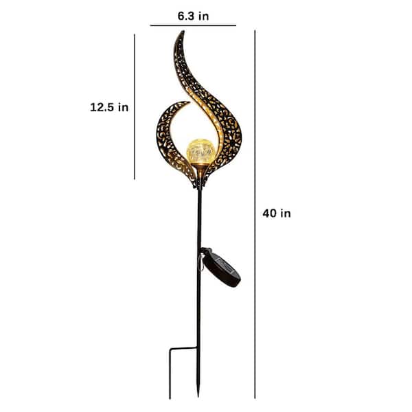 Bronze Metal Solar Outdoor Garden Solar Lights Stake Lights