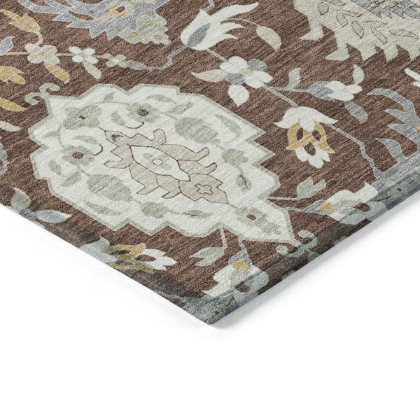 Chantille Machine Washable Indoor/Outdoor Abstract ACN1026 Brown 10 ft. x 14 ft. Area Rug