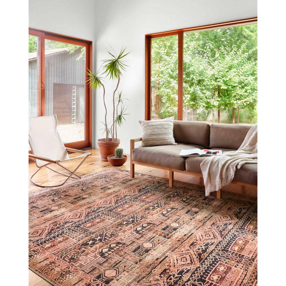 Layla Mocha and Blush Vintage Runner Rug