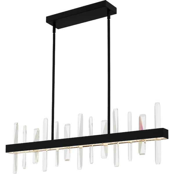 Quoizel Regal 1-Light Integrated LED Matte Black Chandelier