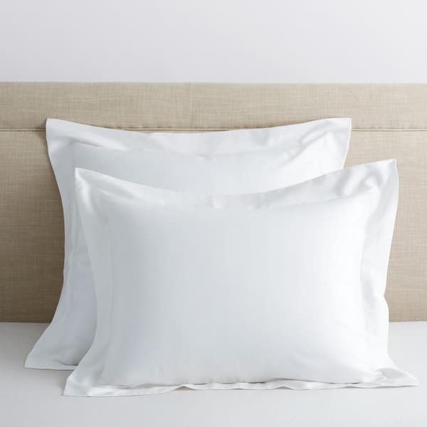 The Company Store Legends Hotel White 300-Thread Count TENCEL Lyocell Sateen Euro Sham
