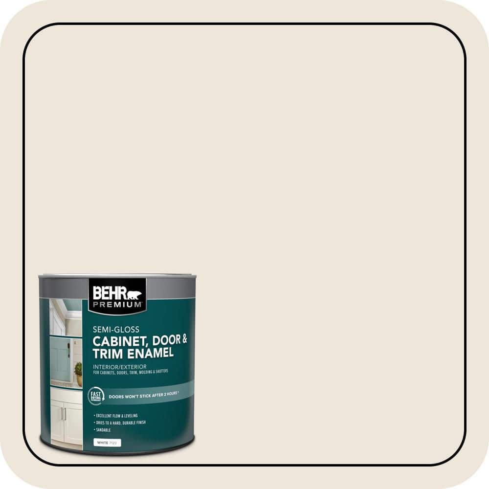 BEHR PREMIUM 1 qt. #MS-32 Glacier White Semi-Gloss Enamel Interior
