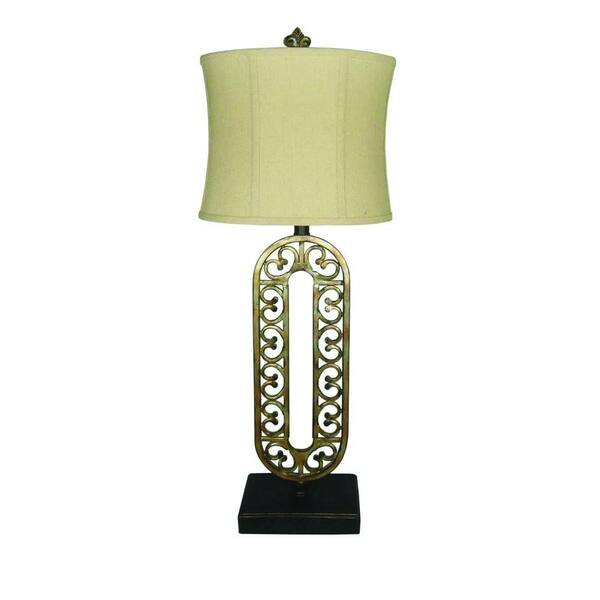 Yosemite Home Decor Portable Lamps Series 32 in. Antique Gold Table Lamp