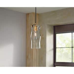1-Light Bronze with Natural Brushed Brass Mini Pendant