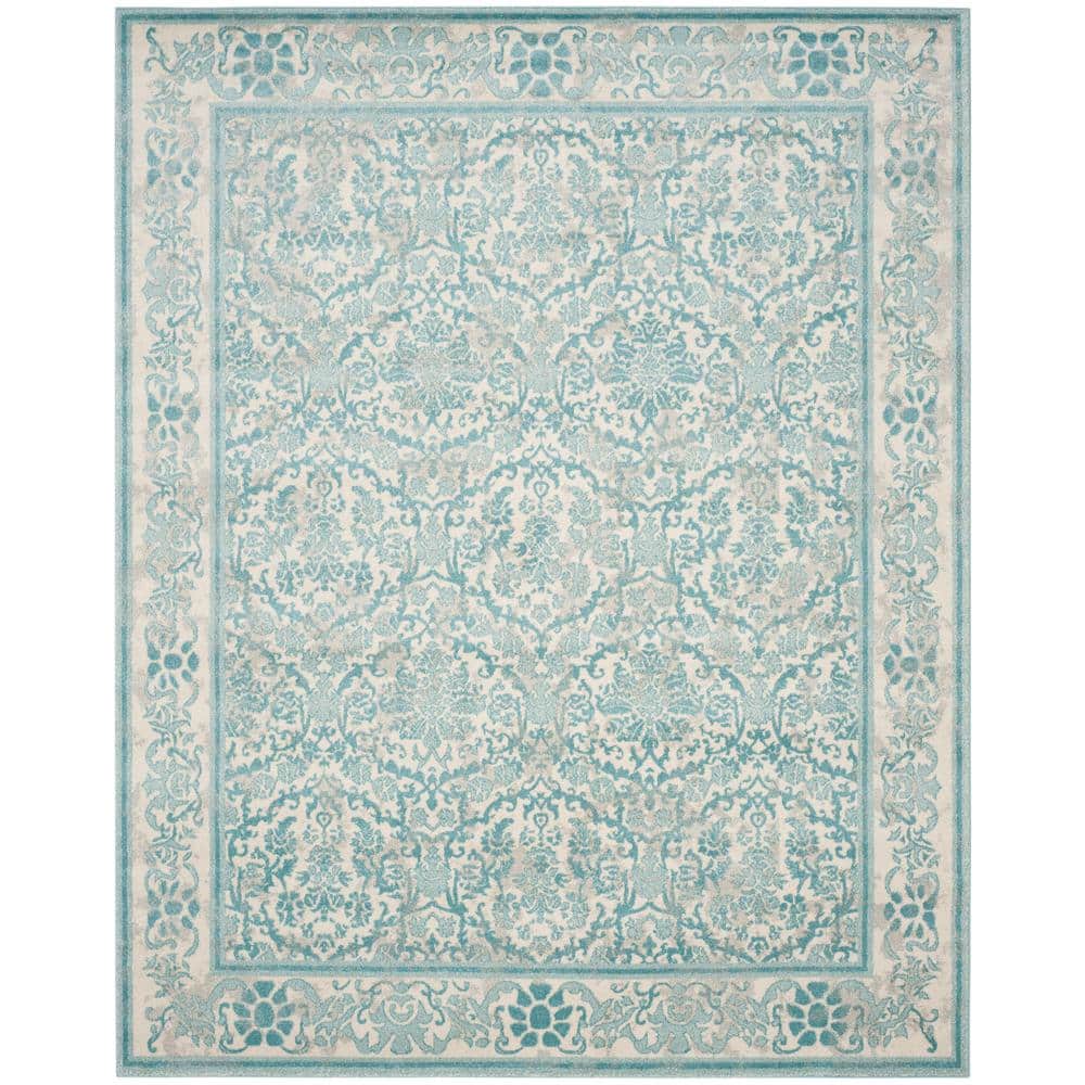 Ivory Synthetic Easy Care 9' x 12' Rectangular Rug