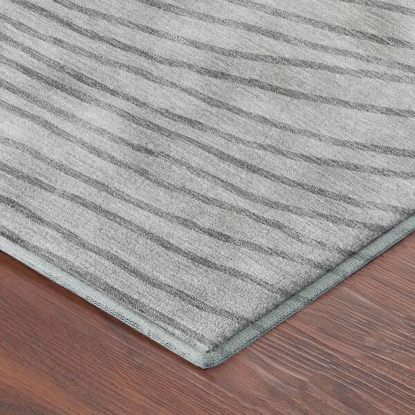 Mayfield Premium Machine Washable Abstract AMF2350 Gray 2 ft. x 3 ft. Accent Rug