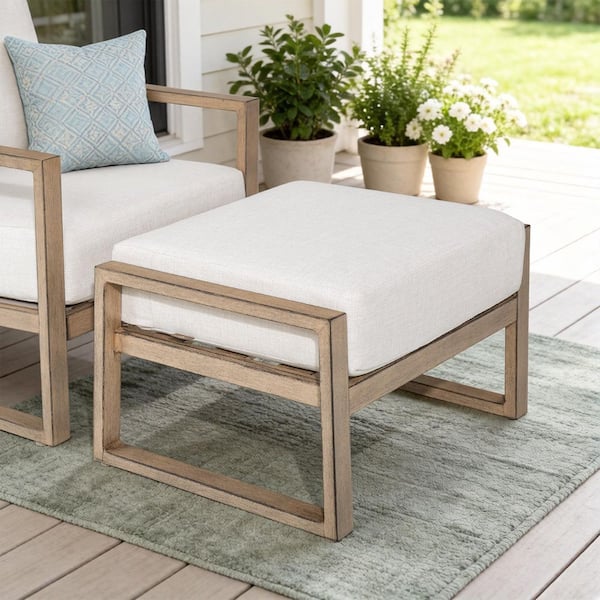 Hamarto Aluminum Outdoor Ottoman with Cushion
