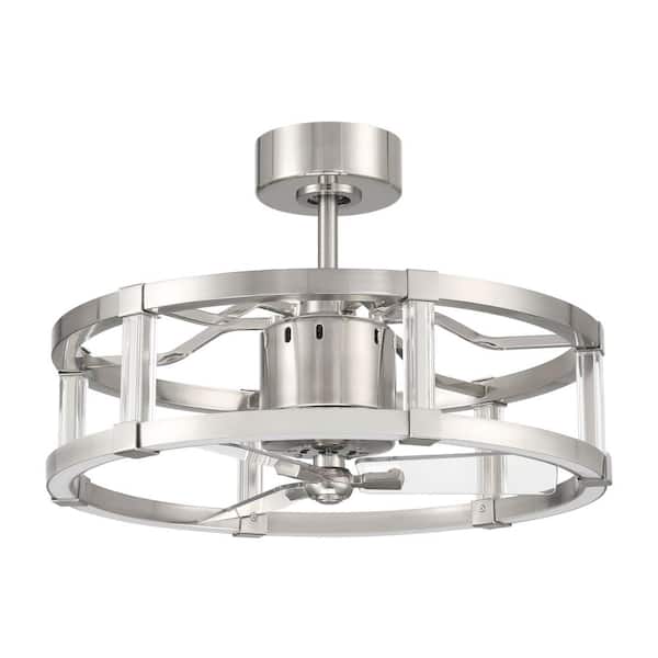 CRAFTMADE Alexis 18 in. Indoor Brushed Nickel Ceiling Fan and Integrated LED Light Smart Wi-Fi Enabled Remote withVoice Activation