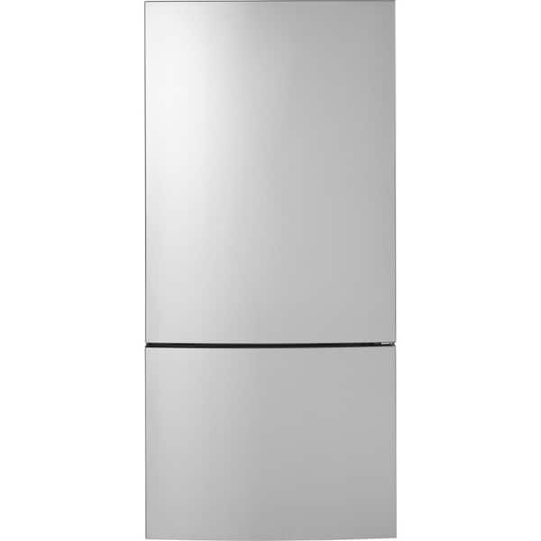 GBE17HYRFSGE GE® ENERGY STAR® 17.7 Cu. Ft. Counter-Depth Bottom-Freezer  Refrigerator FINGERPRINT RESISTANT STAINLESS - Snow Brothers Appliance