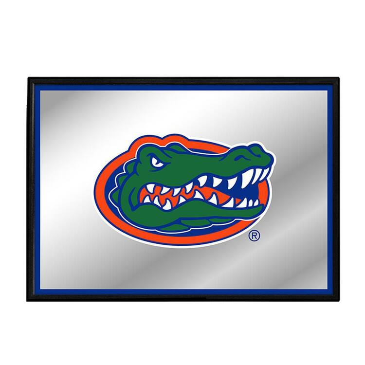 28 in. x 19 in. Florida Gators Logo Framed Mirrored Decorative Sign