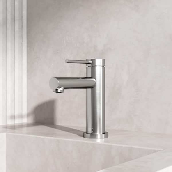 VIGO Jewel 6 in. Single-Hole Single Handle Bathroom Faucet in