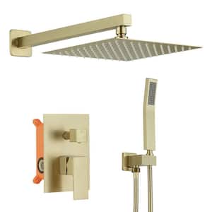 Wall Mount Single-Handle 1-Spray Tub and Shower Faucet in Brushed Nickel