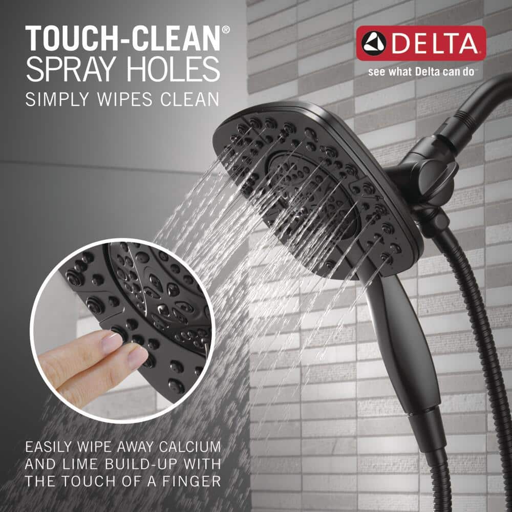 Matte Black Stainless Steel Dual-Function Tub and Shower Faucet Set