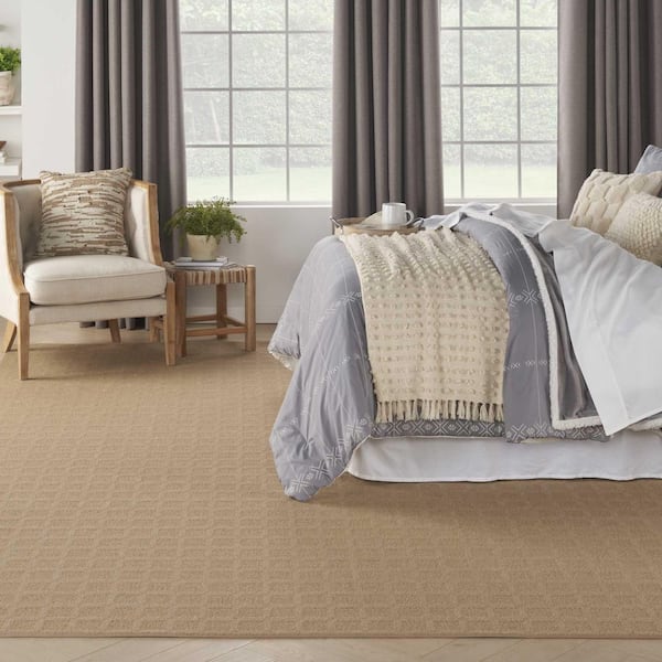 Desert Springs Sand 8 ft. x 10 ft. Custom Area Rug with Pad