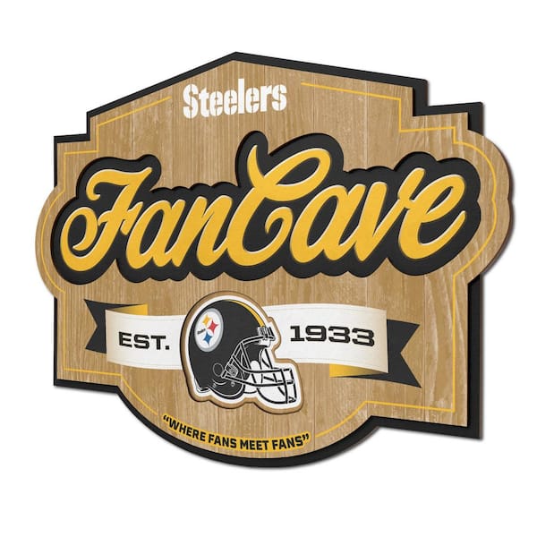 YouTheFan NFL Pittsburgh Steelers Fan Cave Decorative Sign 1903646 - The  Home Depot