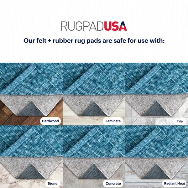 The Original Gorilla Grip Felt + Rubber Area Rug Pad, Made in USA, Available in Many Sizes, for Hard Floors (2' x 3')