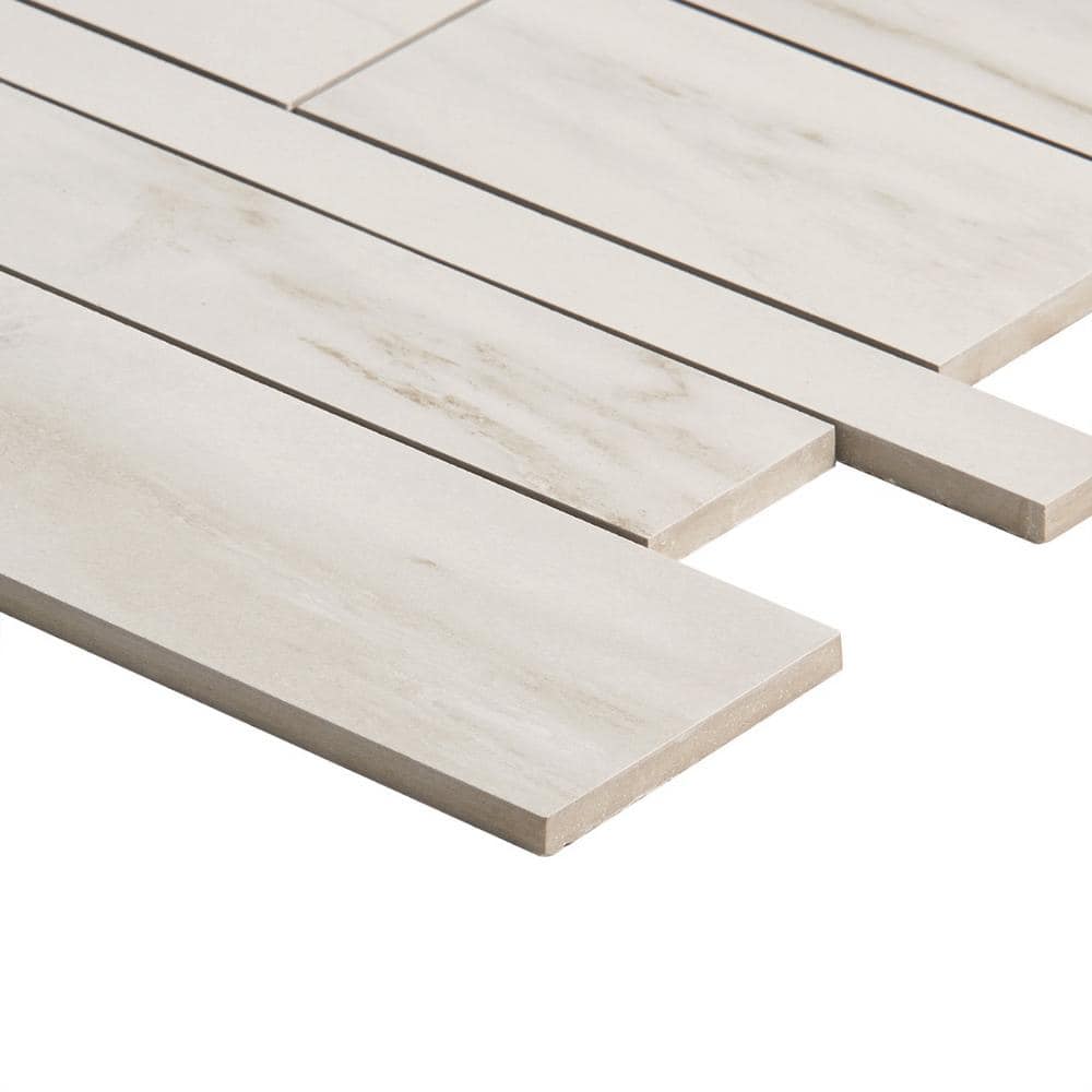 Dolomite Snow Matte Porcelain Marble Look Mosaic Tile