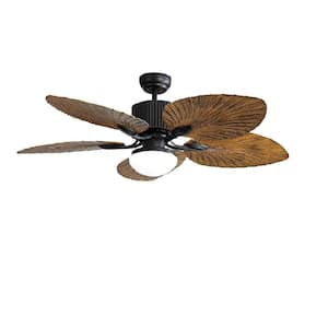 48.1 in. Indoor Black Tropical Ceiling Fan with 3 Speed Wind Remote Contro Reversible AC Motor