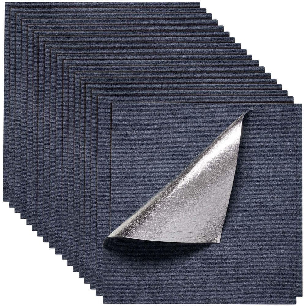 Reviews for SKYSHALO Carpet Tiles Gray 24 in. x 24 in. Self Adhesive ...