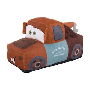 Cars Mater Brown 3D Plush 7 in. x 11 in. Decorative Toddler Throw Pillow with Embroidery