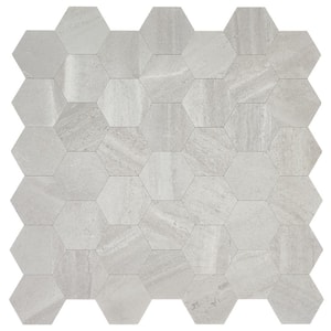 Andes Gray Stone 11.33 in. x 11.41 in. 4mm Stone Peel and Stick Backsplash Tiles (8pcs/7.2 sq.ft Per Case)