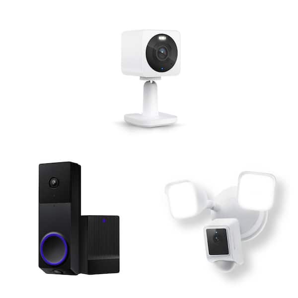 Wireless Duo Cam Doorbell, Wired Floodlight v2 & Cam OG Security Camera Combo