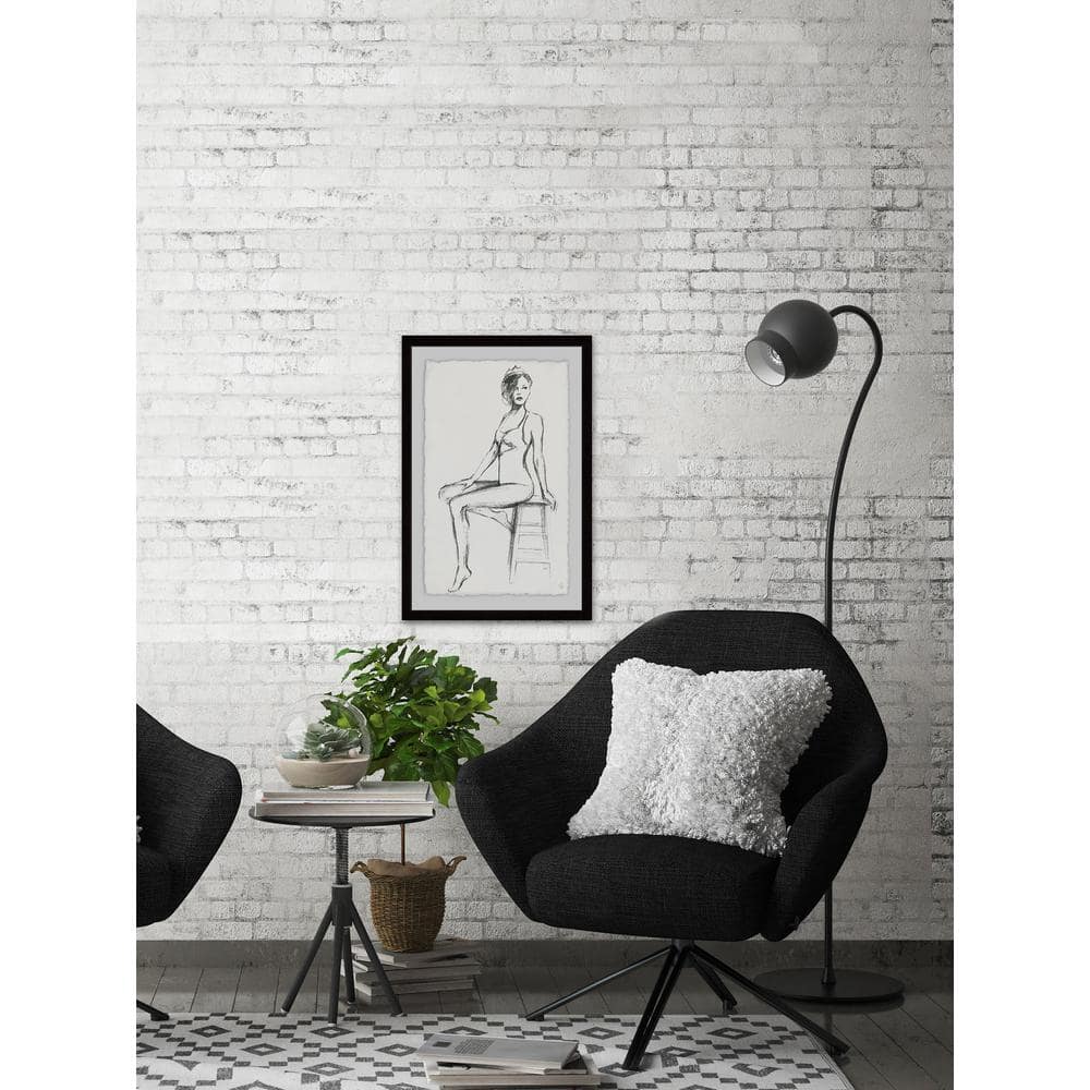12 in. H x 8 in. W Sit Like a Model by Marmont Hill Framed Wall Art