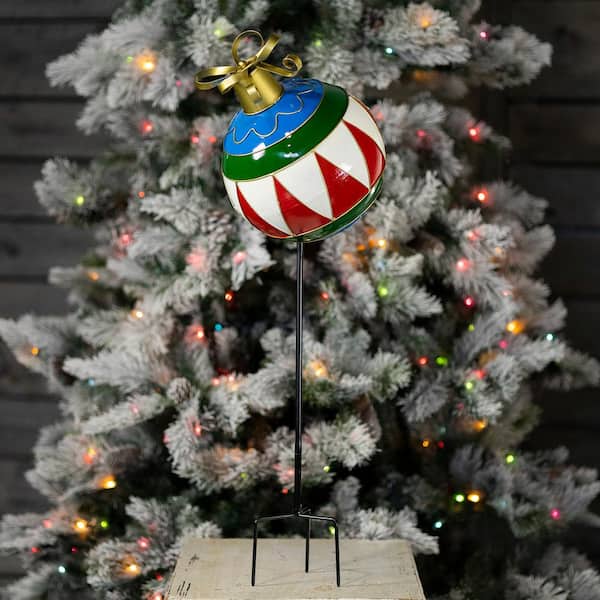 Zaer Ltd. 30.9 in. Tall Multi-Colored Metal Christmas Ornament