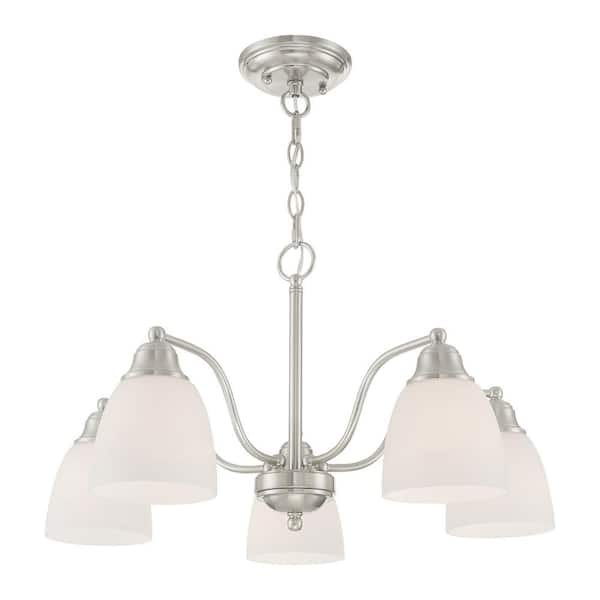 Livex Lighting Somerville 5 Light Brushed Nickel Convertible