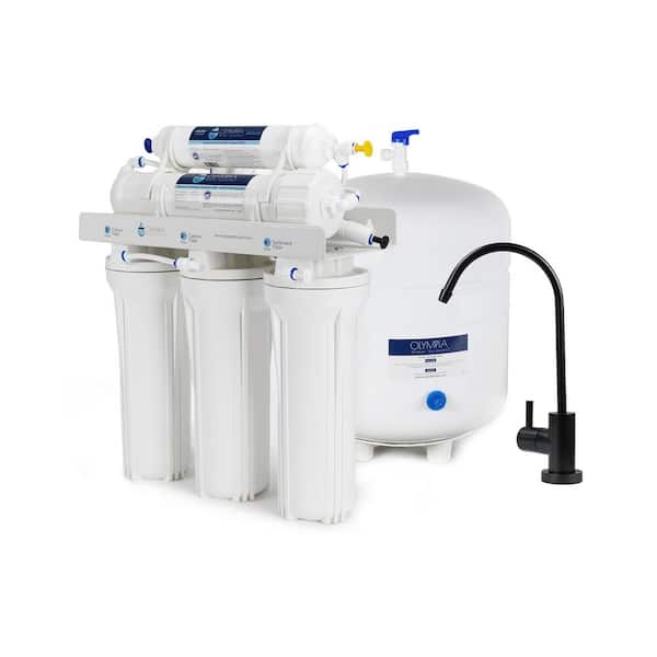 Olympia Water Systems 5-Stage Under-Sink Reverse Osmosis Water Filtration System with 50 GPD Membrane in Oil Rubbed Bronze Faucet
