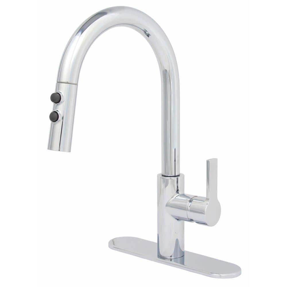 Premier Beck Single-Handle Pull-Down Sprayer Kitchen Faucet in Chrome, Grey -  3585643