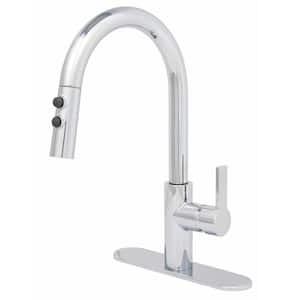 Beck Single-Handle Pull-Down Sprayer Kitchen Faucet in Chrome