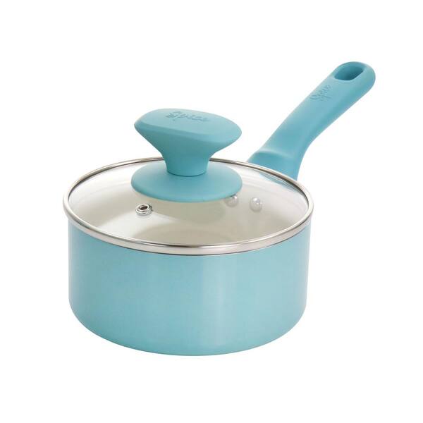  Spice by Tia Mowry Savory Saffron 7-Piece Healthy Nonstick Ceramic  Cookware Set - Teal: Home & Kitchen