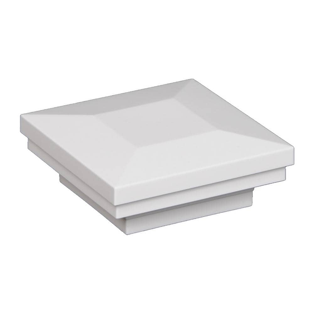 Tranquil White Integrated LED Fits 5x5 Post Sleeve Hardwired Flat Top Downw
