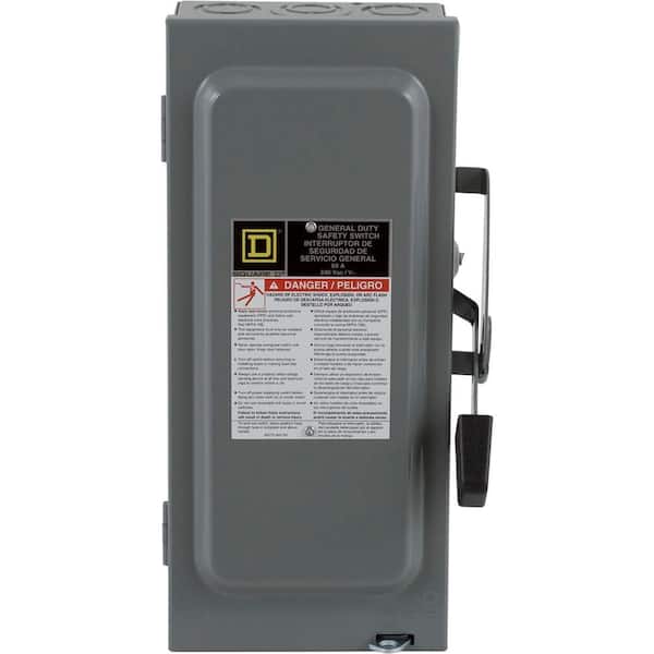 Square D 60 Amp 240-Volt 2-Pole Fused Indoor General Duty Safety Switch
