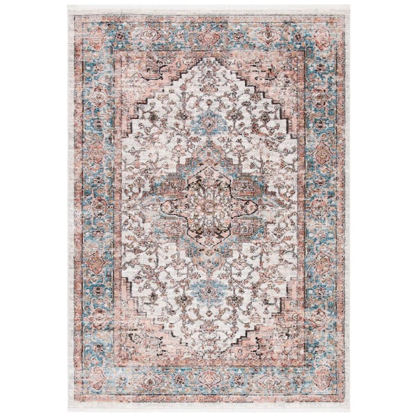 SAFAVIEH Shivan Gray/Blue 8 ft. x 10 ft. Distressed Border Area Rug