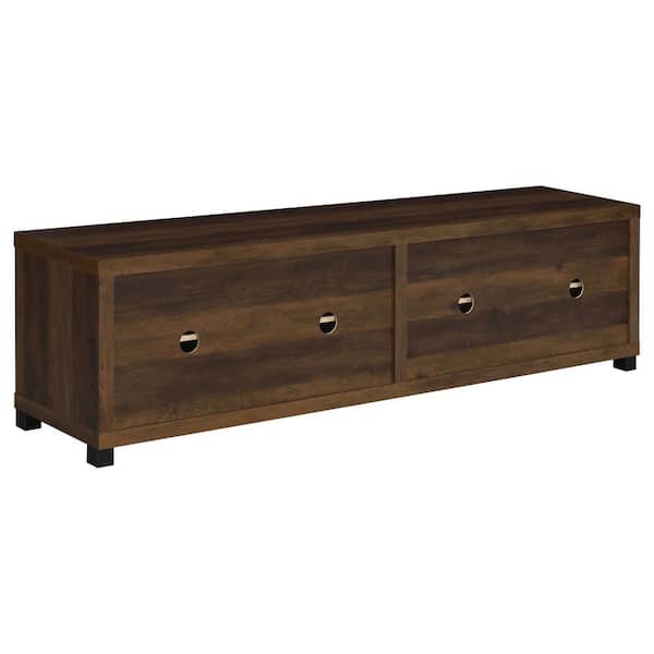 Coaster Sachin Dark Pine Rectangular TV Stand Fits TV's up to 85