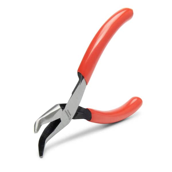 45 Degree Long Reach Angled Bent Needle Nose Pliers Tool, With Rubberized  Handle, for Bending and Holding Wires 11 Inches 